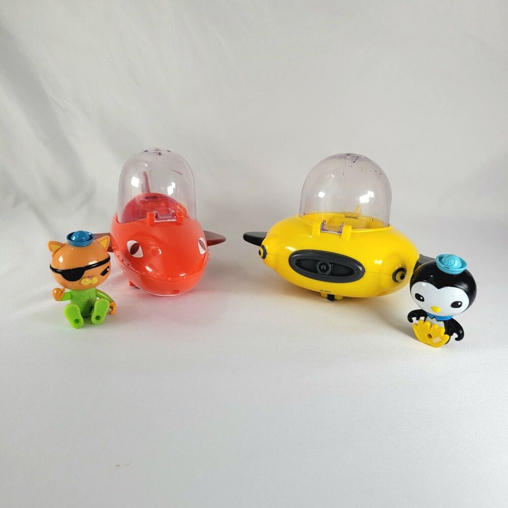 Fisher Price Octonauts Gup D & Gup B Vehicle Lot Search And Rescue Yellow 2010